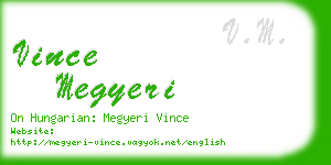 vince megyeri business card